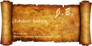 Juhász Betta névjegykártya